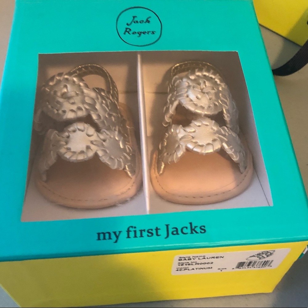 Platinum Jack Rogers sandals size 1 (0-3months)